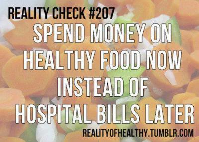 spend money on healthy food
